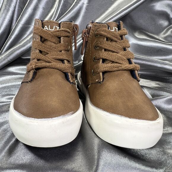 Nautica Palar Toddler’s 5 Chukka Boots  Dress Lace Up Zipper Ankle Tan Fall - Picture 5 of 16